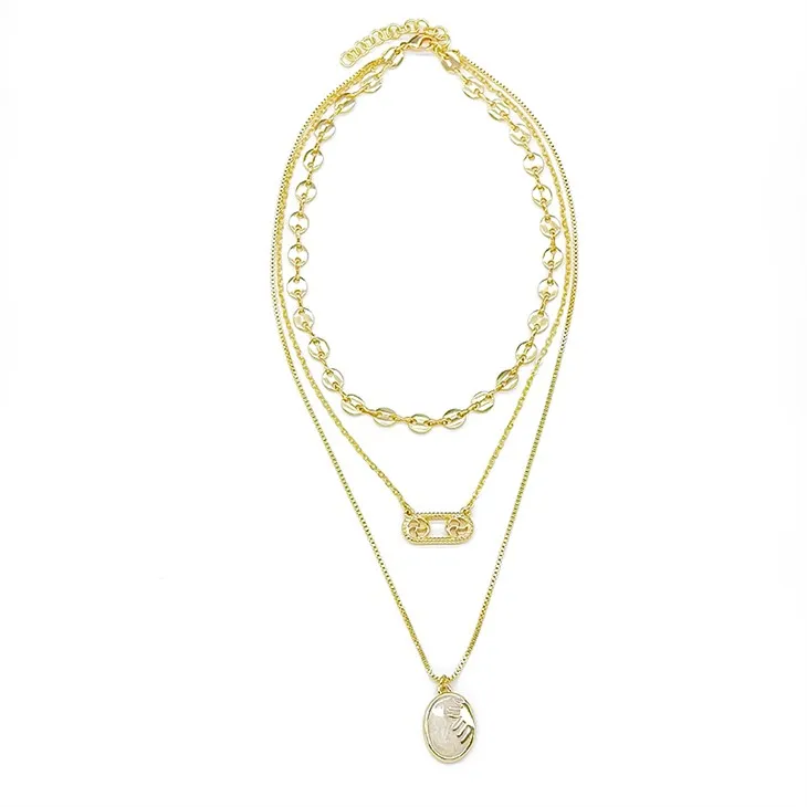 سونے کی رقم پرتوں والا ہار