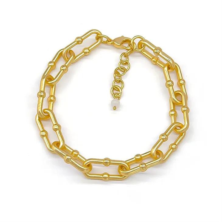 گولڈن پیپر کلپ بریسلیٹ