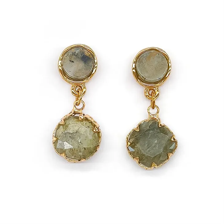 ماربل گرین ڈراپ بالی